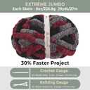 Jumbo Chunky Yarn for Hand Knitting - Super Thick Chenille Chunky Yarn for Crocheting - Extra Soft Bulky Fluffy Blanket Big Yarns 8 Jumbo Pack (27yds,8 oz Each Skein)