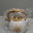 POLIVIAR Tea Kettle, Iron Grey Tea Pot Stovetop, 2.7 Quart Loud Whistling Coffee and Teapot, Food Grade Stainless Steel for Anti-Hot Handle and No-Rust, Suitable for All Heat Sources (JX2020-YB30) (White Gold)