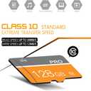 128GB Memory Card,Micro Card with Adapter Class 10 High Speed for Camera,Smartphone,Tablet,Personal Computer(2-Pack)