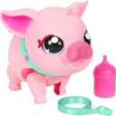 Little Live Pets My Pet Piggly The Toy Pig, Interactive Walking Pig Toy with 25+ Sounds and Detachable Leash, Pigs Toys for Kids of Ages 5+