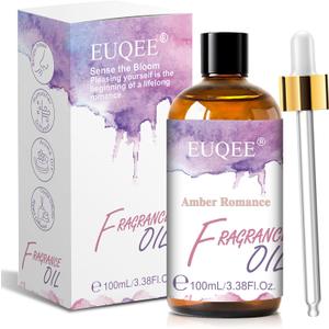 EUQEE Amber Fragrance Oil for Candle Making 100ml/3.38 Fl Oz | Essential Oil for Home, Long Lasting Aromatherapy Oil for Diffuser, Soap Making, Laundry, Home Fragrance Gift