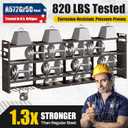 XLarge 64''W Power Tool Organizer Wall Mount | 8-Outlet TR Charging Station | Modular&Corner-Fit 820lbs Garage Storage Rack with 8 Cordless Drill Holder | Shelf for Workshop Organization