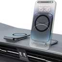 COOEXES Magnetic Phone Holder for Car, MagSafe Car Mount with Dual Side Strong Magnets,Ultrathin Adjustable Cell Phone Holder, Car Accessories for Women Men, Fit for All Phone, Dashboard, Laptop, Gym (Black)