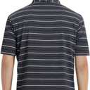 M MAELREG Boys Polo Shirt Short Sleeve Performance Moisture Wicking Dry fit Casual Striped Golf Shirts for Boys (18 Years, Dark Grey Stripe)