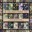 FLONZ Scrapbook Paper (30 pages 12"x12") Artichoke Blooms: Exquisite Artichoke-Themed Paper for Sophisticated Craft and Art Projects ~ Vintage Styled Double Sided Paper Pad for Craft Cardmaking