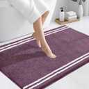 PURRUGS Bathroom Rug Non-Slip Machine Washable 30" x 46", Super Absorbent and Quick Dry Shaggy Microfiber Bath Mat, Extra Soft and Plush Bath Rug for Bathtub, Shower, and Sink, Purple