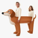 Couple Inflatable Dachshund Costume for Adult Halloween Blow Up Costumes 2 People Funny Dog Costumes for Men Women Cosplay