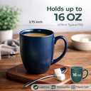 AmorArc 16oz Coffee Mugs Set of 6, Large Ceramic Coffee Mugs for Man, Woman, Dad, Mom, Modern Coffee Mugs with handle for Tea/Latte/Cappuccino/Cocoa, Dishwasher&Microwave Safe, Multi-Color