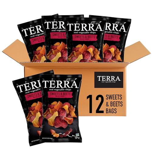 Terra Vegetable Chips, Sweets & Beets, No Salt Added, 5 oz. (Pack of 12) BBD 2/24/26