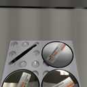 20X/30X/40X Magnifying Mirror with Suction Cups and Tweezers Set, 3.5 inches Travel Magnified Makeup Mirror, Black, 3PCS