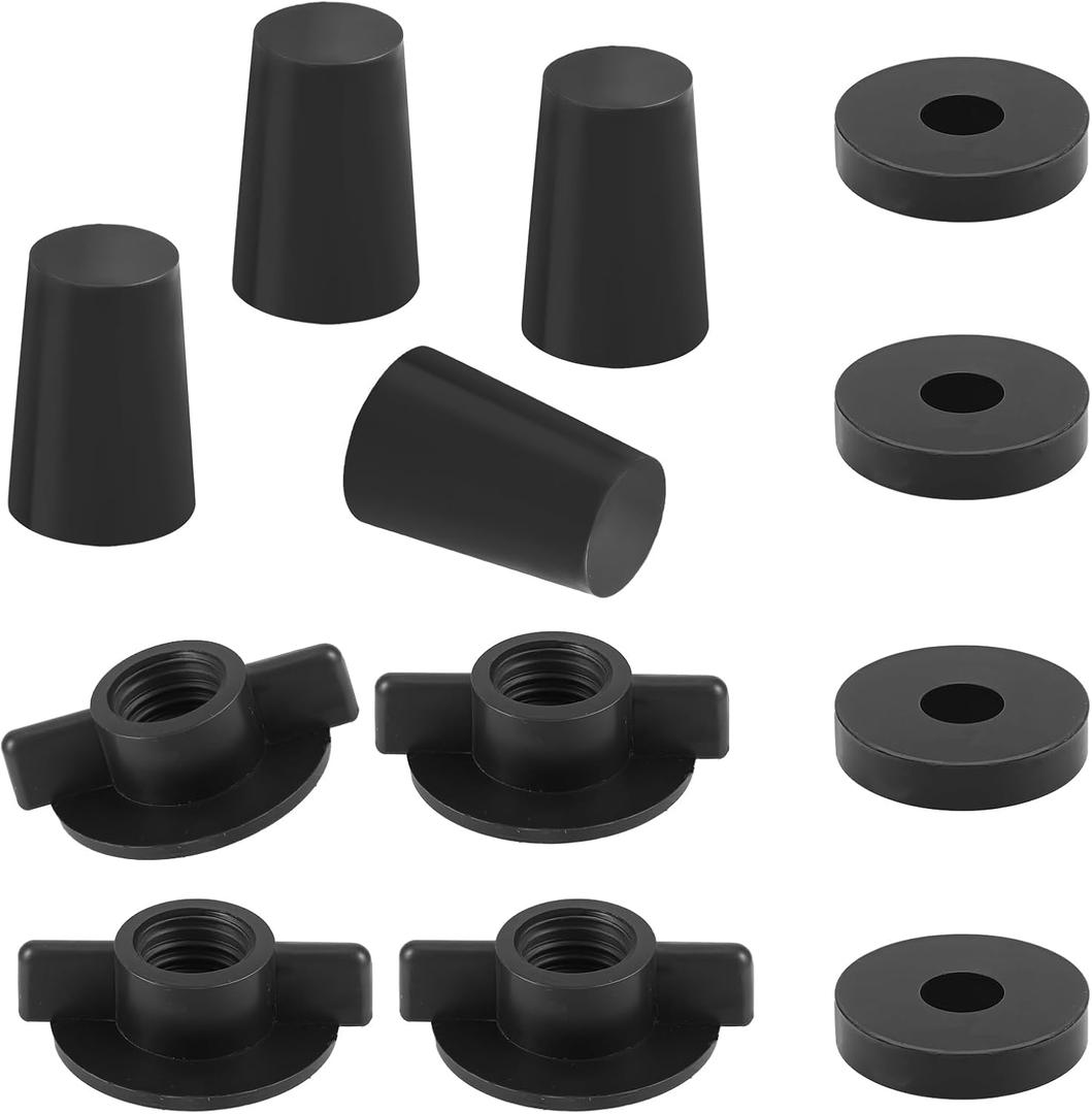 Replacement Kit for Berkey Water Filter- Compatible with Berkey Gravity Water Filters & Black Carbon Filters, Water Filter Hole Blocking Plugs Parts- 4 Set Wing Nuts, Washers & Silicone Blocking Plugs