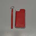 iCoverCase Compatible with iPhone SE(2022)/SE(2020)/7/8/6/6s Wallet Case with Card Slots Holder and Wrist Strap Premium PU Leather Kickstand Magnetic Clasp Shockproof Flip Cover Case (Red)