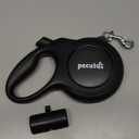 26ft Retractable Dog Leash, Heavy Duty Retractable Pet Leash with Poop Bag Holder, Anti-Slip Soft Grip, Reflective Dog Leashes for Medium Dogs Large Dogs 33lbs-110lbs(Black)