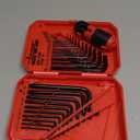 41-Piece Hex Key Allen Wrench Set, L Shape Hex and Torx Key Wrenches with Torque Handle | SAE(0.028"-3/8") | Metric(0.7mm-10mm) | Torx(T9-T50) in 3-Layer Storage Case, Heat Treated Cr-V Steel