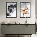 upsimples 24x36 Poster Frame, Display Pictures 20x30 with Mat or 24 x 36 Without, Wall Hanging Picture Frames, Black, 1 Pack