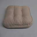 GOFORIT Chair Cushions,Tufted Shredded Memory Foam Chair Pads, Non-Slip Seat Cushions with Removable Cover, 16'' x 16'', Beige