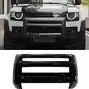 Front Bumper Cover Guard Compatible with 2020-2025 Land Rover Defender 90 110 130 ABS Plastic Bull Bar Grille Protector Exterior Trim Accessories