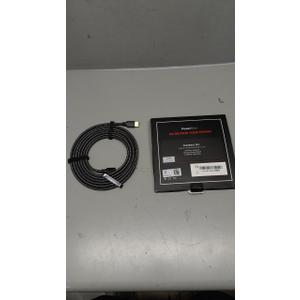 PowerBear - Cable HDMI 4K 10 pies, nailon trenzado y conectores dorados Pack de 1 Negro