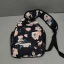 Pritent Crossbody Bags for Women Men Trendy Sling Bag Backpack Casual Chest Bag with Convertible Shoulder Strap (Large, Floral Pattern)