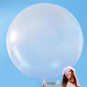 PartyWoo Clear Balloons 4 pcs 36 Inch Extra Large Big Jumbo Giant Transparent Bubble Latex Helium Balloons for Graduation Wedding Baby Shower Gender Reveal Birthday Party Decorations Clear-Y2