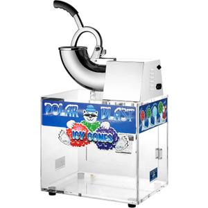 Polar Blast Snow Cone Machine - Acrylic Crushed Ice Maker Grinds Up to 500lbs of Ice Per Hour for Parties, Events, and More by Great Northern Popcorn