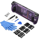 JSAUX Transparent Back Plate Compatible with Steam Deck OLED/LCD, DIY Clear Replacement Back Shell Case Compatible with Steam Deck OLED/LCD - PC0106 Vents Version [Purple]