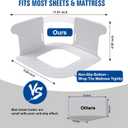 Bed Sheet Holder Straps Hold The Sheets in Place, Enhanced Bed Sheet Clips Keep The Sheets on and Taut Fit, Easy Installation (White)