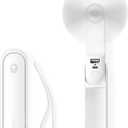 JISULIFE Portable Handheld Fan, Mini Personal 3-In-1 with Power Bank&Flashlight, 12-19 Hrs USB Rechargeable Battery Pocket Fan for Travel/Summer/Vacation/Concert, Essential Gifts for Men/Women-White