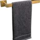 TocTen Bath Towel Rack - Square Base Thicken SUS304 Stainless Steel Towel Bar for Bathroom, Bathroom Accessories Towel Rod Heavy Duty Wall Mounted Towel Holder. (Brushed Gold, 12)