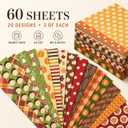 60-Sheet Fall Scrapbook Paper, 20 Double-Sided A4 Designs