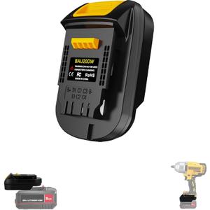 for Bauer to for Dewalt 20V Battery Adapter, Compatible with Bauer 20V Lithium Battery, Works with DeWalt 20V Lithium Power Tools