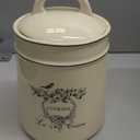 Vintage Ceramic Cookies Jars,Retro Bird and Flower Design,Large Kitchen Organization Storage Canister with Airtight Lid,Seal Canister for Food Storage,Store Cookies,Biscuits,Dessert etc,Beige