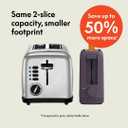 bella 2 Slice Slim Toaster, Fits-anywhere Kitchenware, 6 Setting Shade Control with Reheat & Cancel Buttons, Fits sourdough, 10 Long Slot, Anti Jam & Auto Shutoff, 900 Watt, Plum