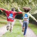 Shellwei 12 Pcs Cute Shark Drawstring Bag Summer Pool Party Favor 10 x 12 Inch Drawstring Backpack Goodie Shark Theme Birthday Party Supplies Storage Gift Bags for Kids Boys Girls, Blue