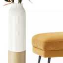 Tall Floor Vase, 23.6 inches (60cm) Tall Vases Sturdy, Luxury, Textured for Decorative Branches Dried Flowers, Floor Vase for Rustic, Living Room, Shelf Decor, Resin White