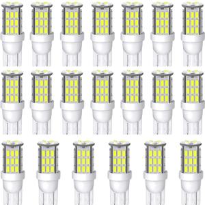 AOICANKI 20 Pcs Super Bright RV Trailer T10 921 194 42-SMD 12V Car Backup Reverse LED Lights Bulbs Light Width Lamp Xenon White