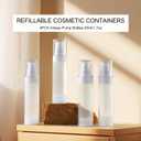 airless Pump Bottles Travel,Travel Toiletry containers,Lotion Dispenser with Pump,Small Pump Bottle (semi-Transparent, PP-50ml)