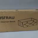 HAUSFRAU Ottoman Storage Bench Folding Foot Rest Stool Upholstered Brown