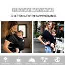 Baby Wraps Carrier, Jeroray Baby Carrier,Hands Free Infant Carrier, Lightweight,Breathable,Softness,Black