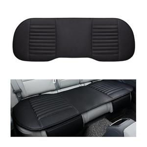 Sylvil Car Back Seat Cover, Breathable PU Leather Rear Seat Cushion Protector with Storage Bag, Rear Bench Cover Pad Fits for 95% Vehicle, Universal Interior Car Accessories (Black, Rear)