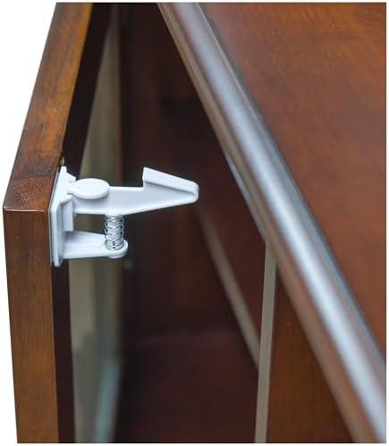 Inaya Cabinet Locks Baby Proofing (Standard Length) - Child Proof Drawer Locks - Child Safety Cabinet Latches with 3M Adhesive Easy Installation - No Drilling or Extra Screws (8 Pack)