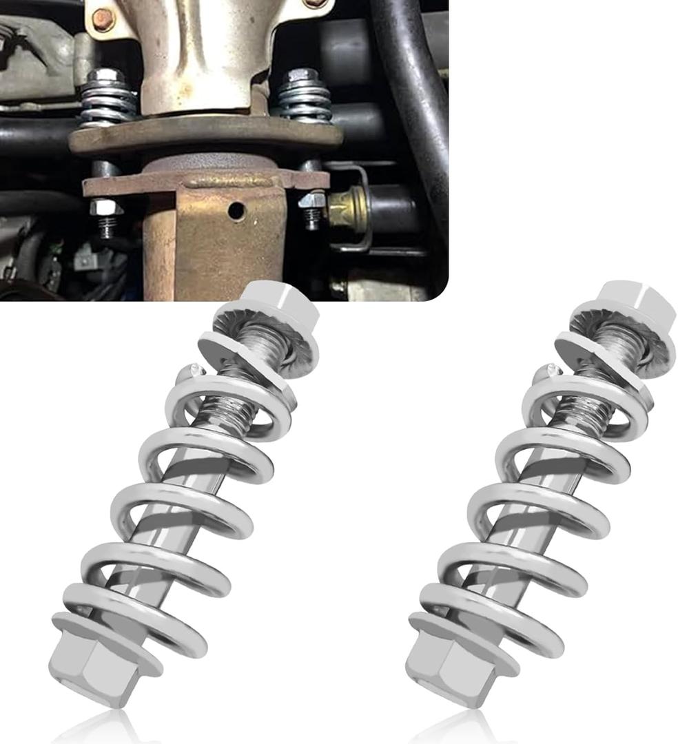 2PCS M10x1.25 Exhaust Manifold Bolts, Exhaust Flange Bolts, Muffler Repair Kit with Springs, for Automotive Exhaust Manifold Gasket Reduce Vibration Car Accessories Universal for Most Cars