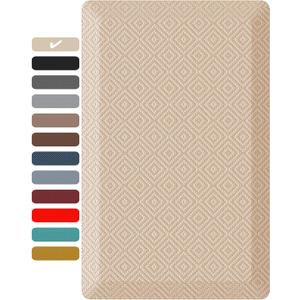Ophanie Kitchen Mats for Floor, 3/4 inch Thick, 20x32 Anti Fatigue Cushioned Mat, Kitchen Rugs, Waterproof, Comfort Ergonomic Standing Mat for Office, Home, Sink, Black Non-Slip Ridged Bottom