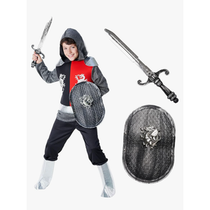 Morph Medieval Knight Costume for Kids - Boys Knight Armor Halloween Costume - Medieval Dress Up for Boys Size L