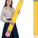 43-Inch Inflatable Pencil Giant Blow Up Pencil Colorful Inflatable Crayons, Birthday Party Supplies, and Room Decoration (Yellow, 43in)