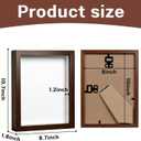 8x10 Shadow Box - Walnut Color Wooden Deep Picture Frame with Shatter-Resistant Panel for Wall Decor | 3D Display Case for Military Medals,Flowers,Photos and Crafts | Easy to Open & Ready to Hang Gift
