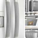 Refrigerator Door Handle Covers, Set of 5, Performance Appliance Handle Covers, Non-Slip Fridge Door Handle Covers, Keep Your Kitchen Clean, Microwave Oven Dishwasher door Handle Protectors(Gray)