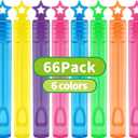 SpringFlower 66 Pieces Mini Bubble Wands,Bubble Party Favors Assortment Toys for Kids,Themed Birthday, Halloween, Goodie Bags, Carnival Prizes, Wedding,Outdoor Gifts for Girls & Boys