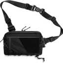 TACTICAL_GEEK Cache L6 EDC Modular Sling Bag, Lightweight Crossbody Shoulder Bag, Travel Chest Bag, Shoulder Daypack for Everyday Carry, Casual Travel, Hiking, and Outdoor Sports Black