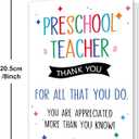 2 x Thank You Card Gift for Preschool Teacher, 8 X 5.3 Inches